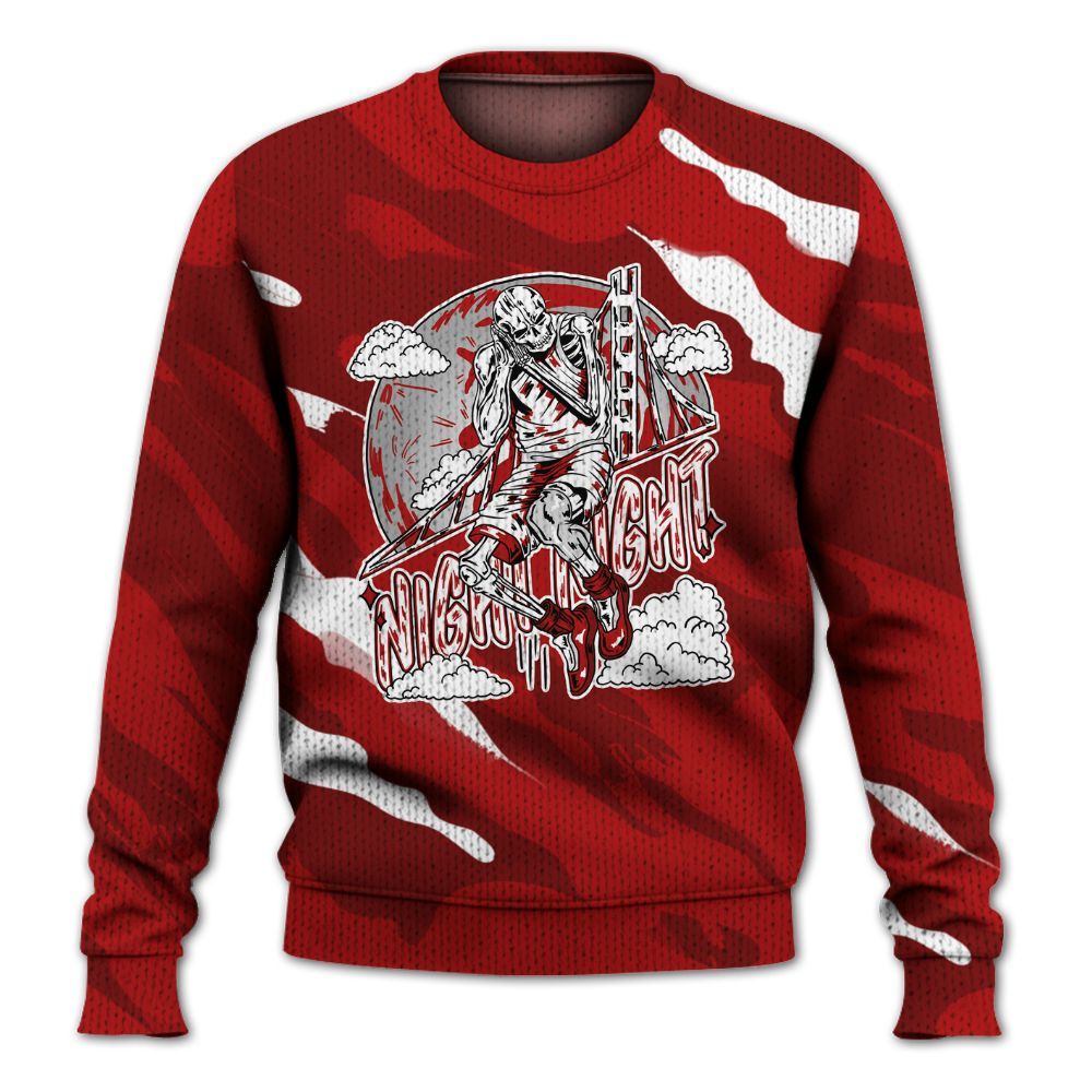 Knitted Sweater To Match Red Taxi 12s - Seeya Skeleton Colored