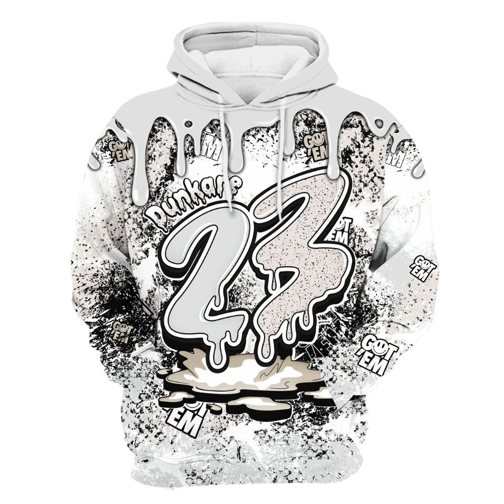 Hoodie To Match Retro Reverse Metallic 5s - Dripping 23 Drip All Over Print