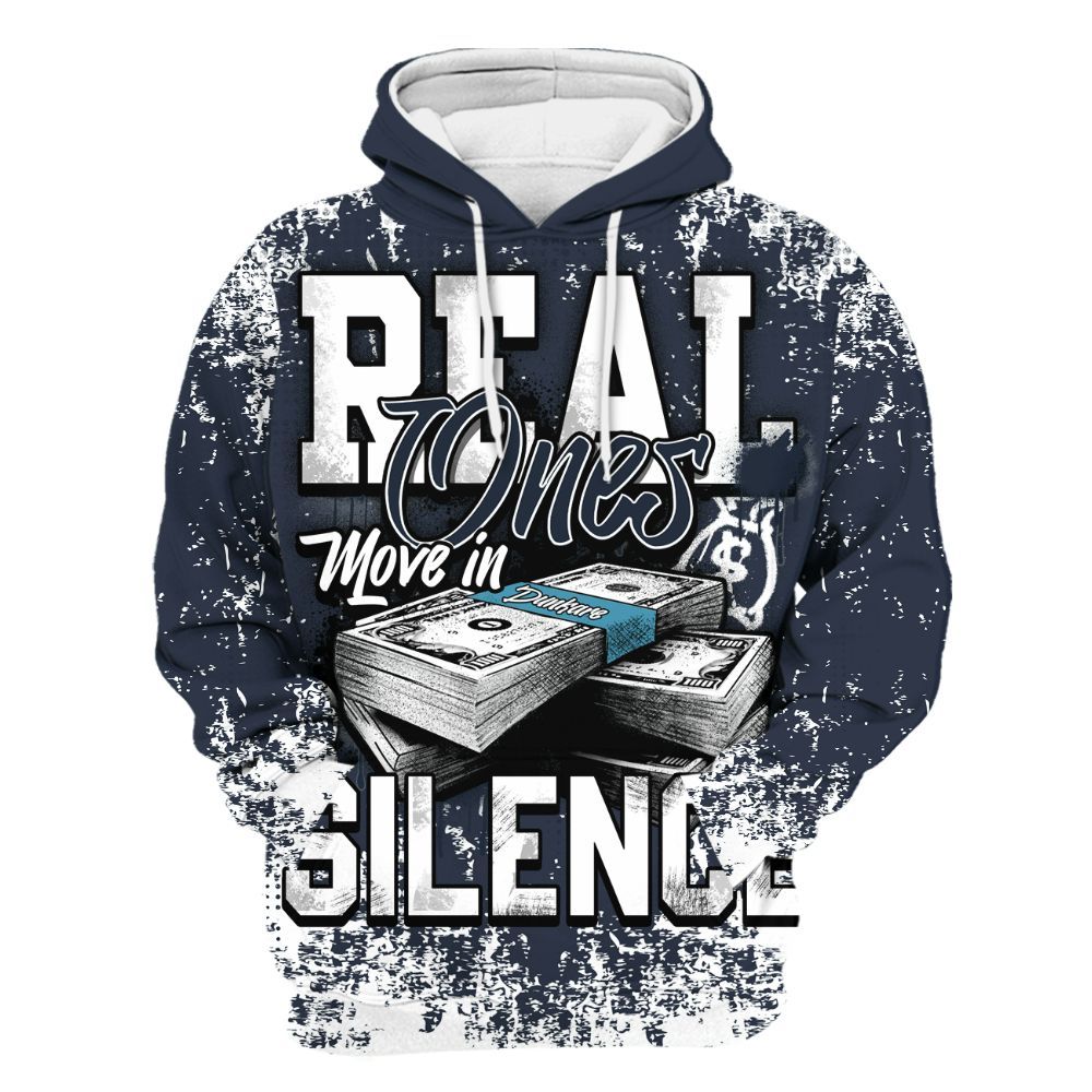 Hoodie To Match Retro Obsidian 13s - Move In Silence Money Street Retro All Over Print