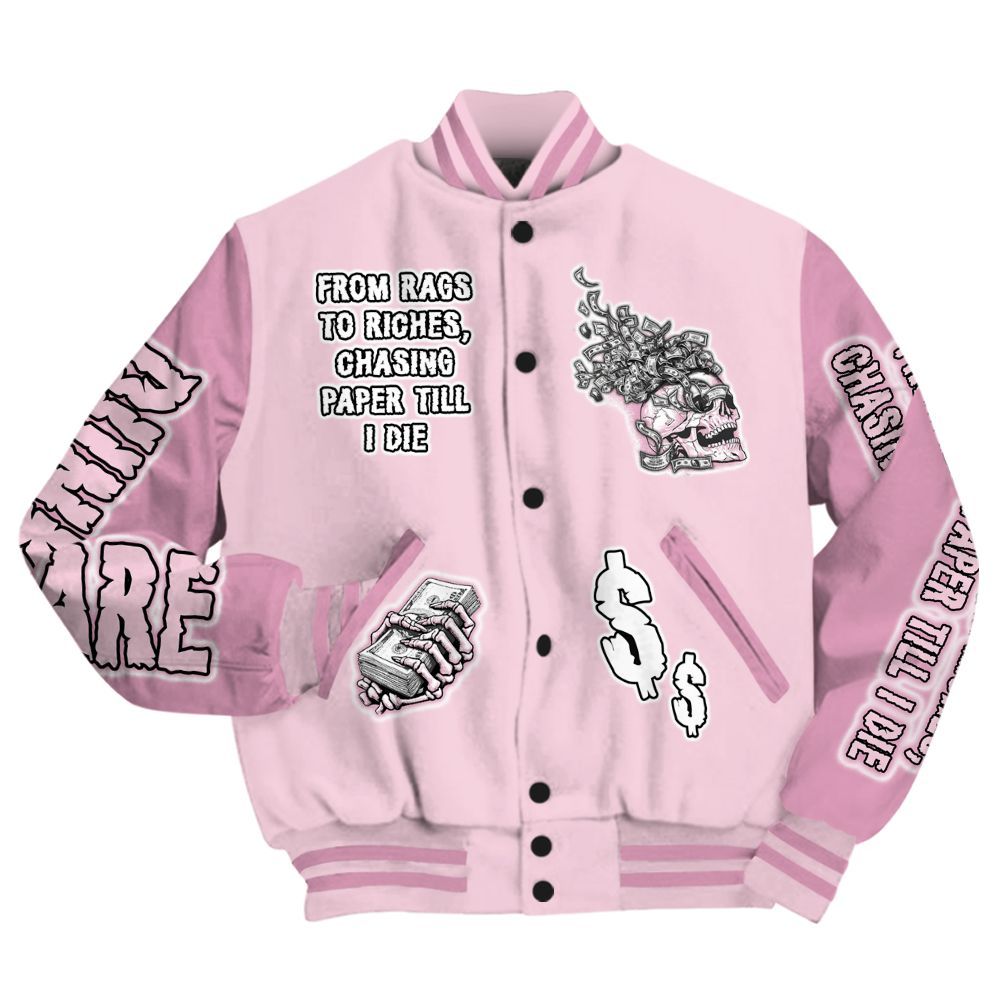 Varsity Jacket To Match Orchid 4s - From Rags To Riches All Over Print