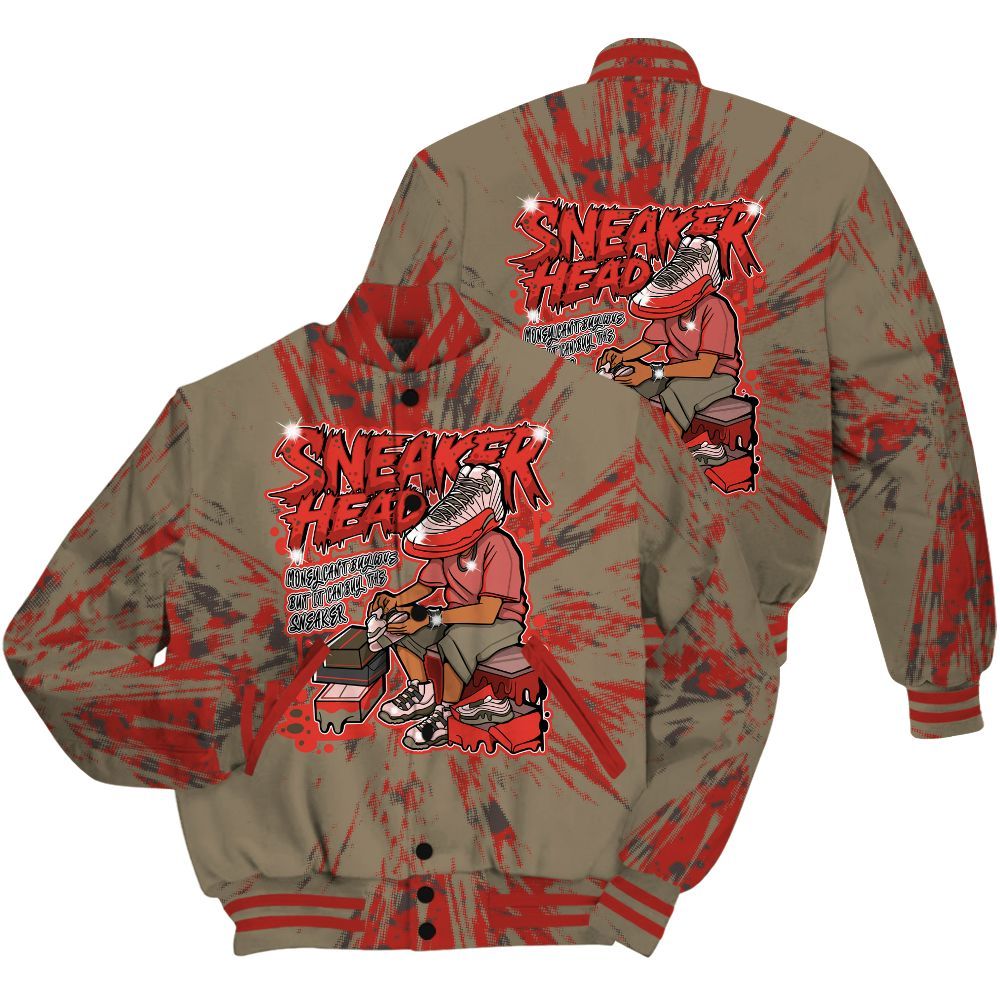 Varsity Jacket To Match Olive 9s Shirt - Sneakers Headache Graphic Luxury All Over Print