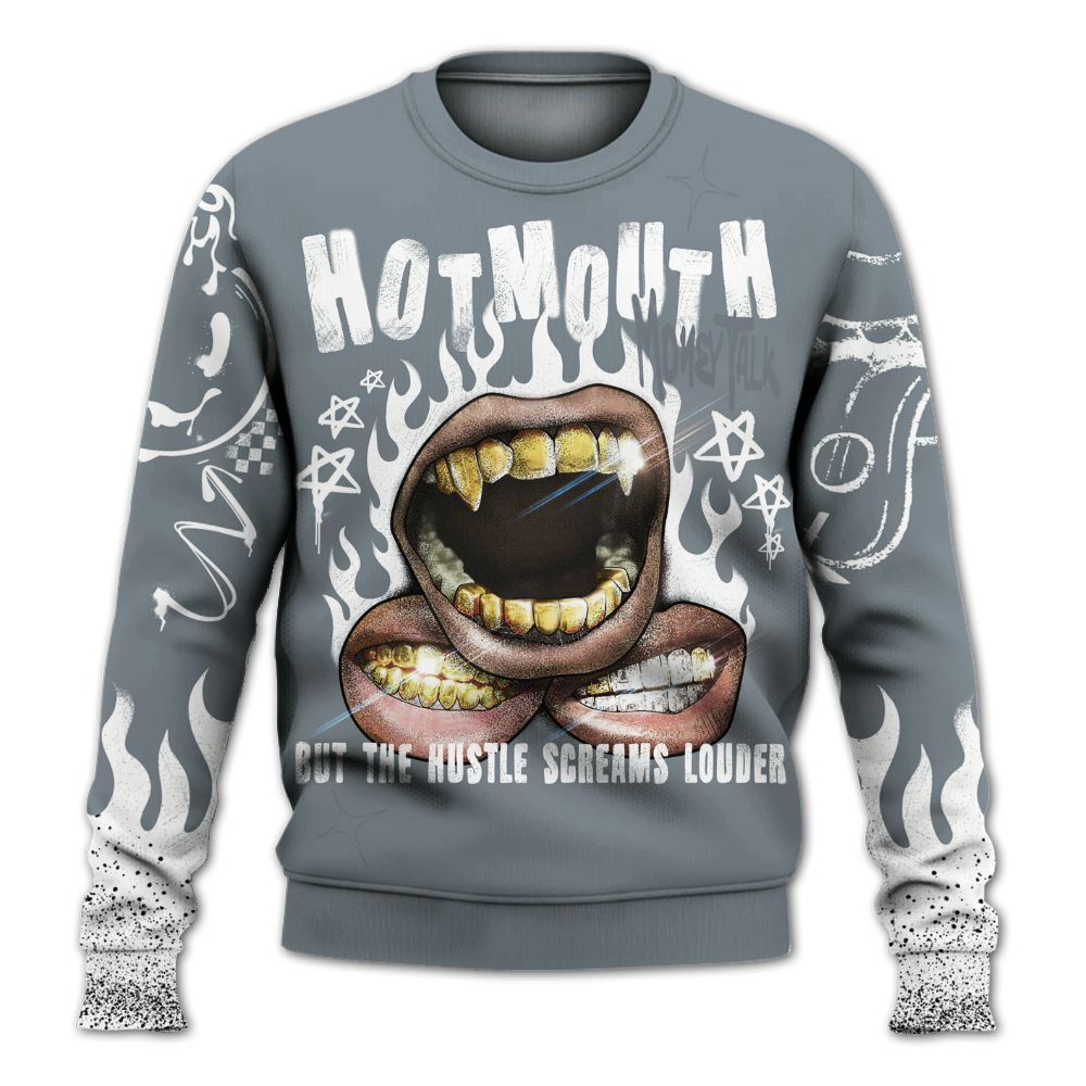 Sweatshirt To Match Wolf Grey 13s - Mouth Burning Street Style All Over Print