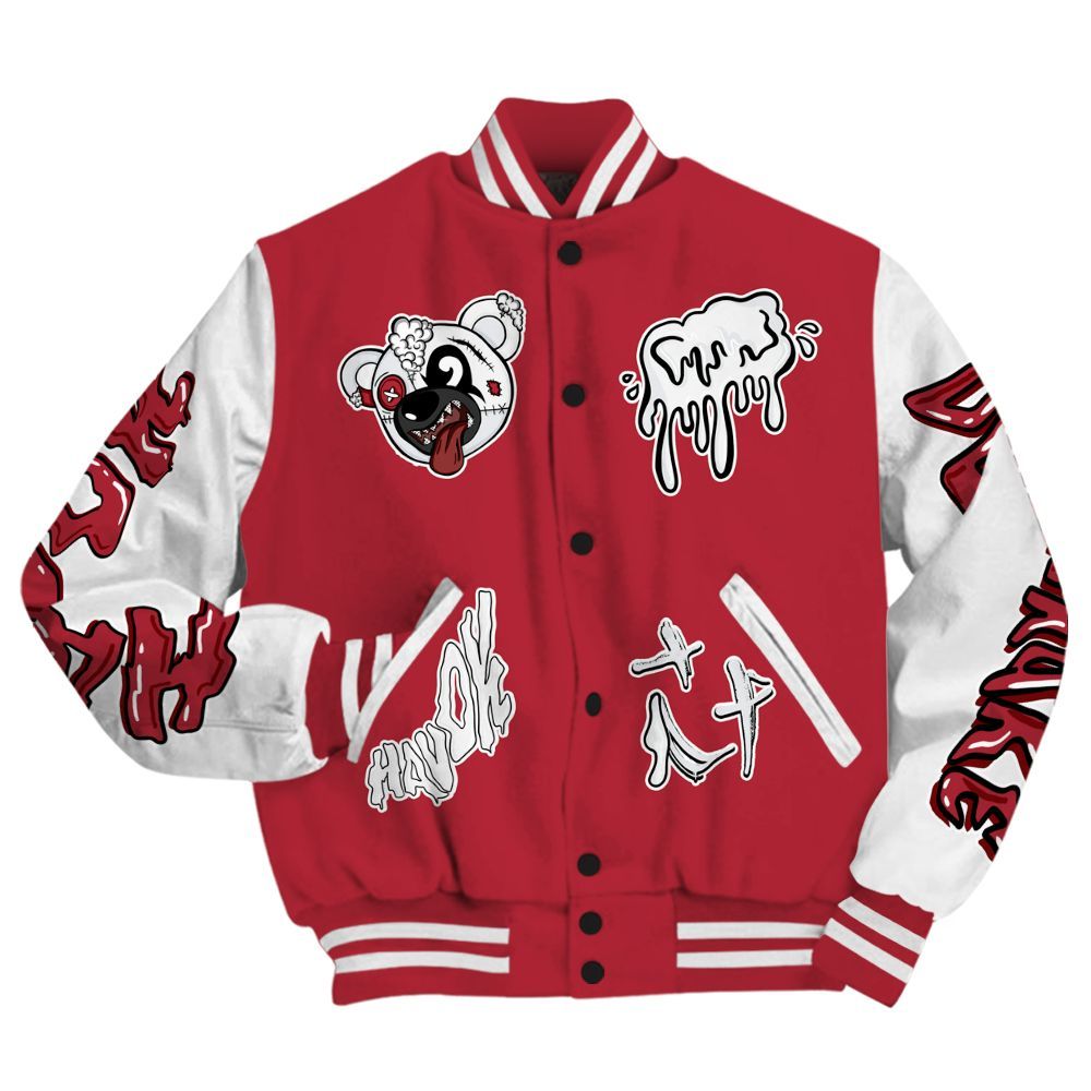Varsity Jacket To Match Black Toe 14s - Havok Bear All Over Print