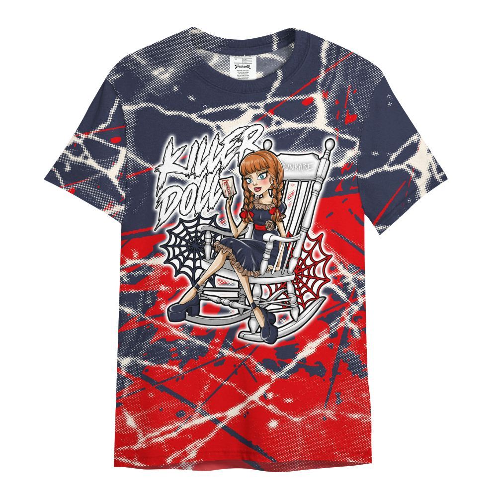 Shirt To Match Low OG Howard University 1s - Killer Doll-A Halloween Profound All Over Print