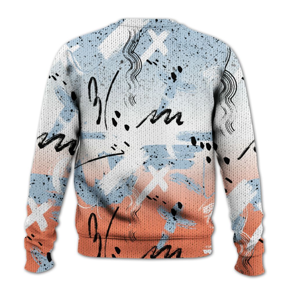 Knitted Sweater To Match DJ Khaled Crimson Bliss 5s - Money Hustle Grind Pray