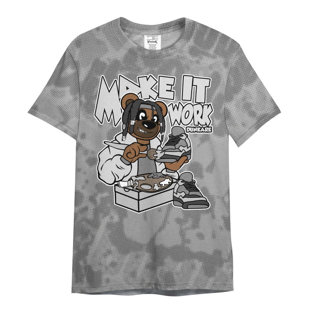 Shirt To Match Black Wolf Grey 12s - Pull It Off Bear Street All Over Print