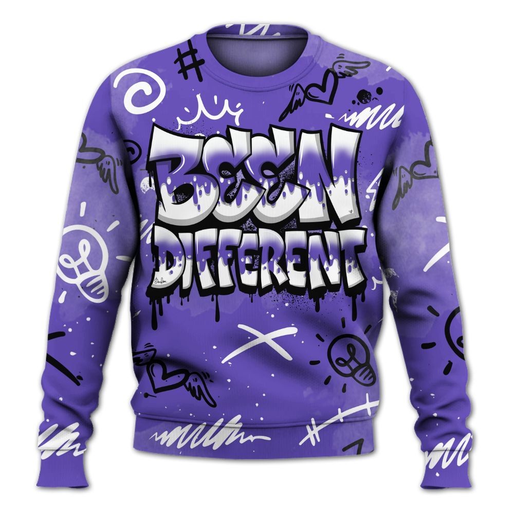 Sweatshirt To Match Field Purple 12s - Drip Been Di2ferent All Over Print