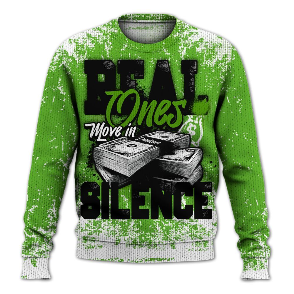 Knitted Sweater To Match Air Foamposite One Volt - Move In Silence Money Street Retro