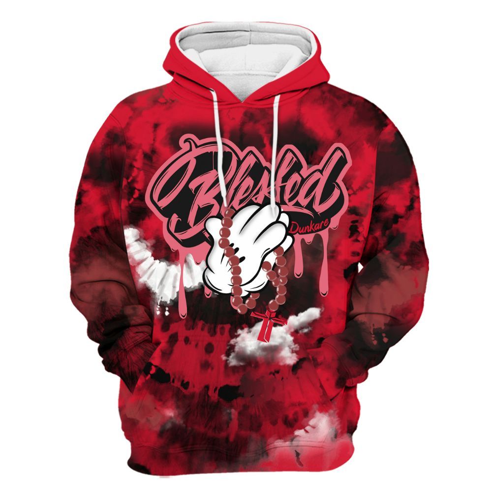 Hoodie To Match Air Max Sunder Gore Tex Fire Red - God Blessed Tie Dye All Over Print