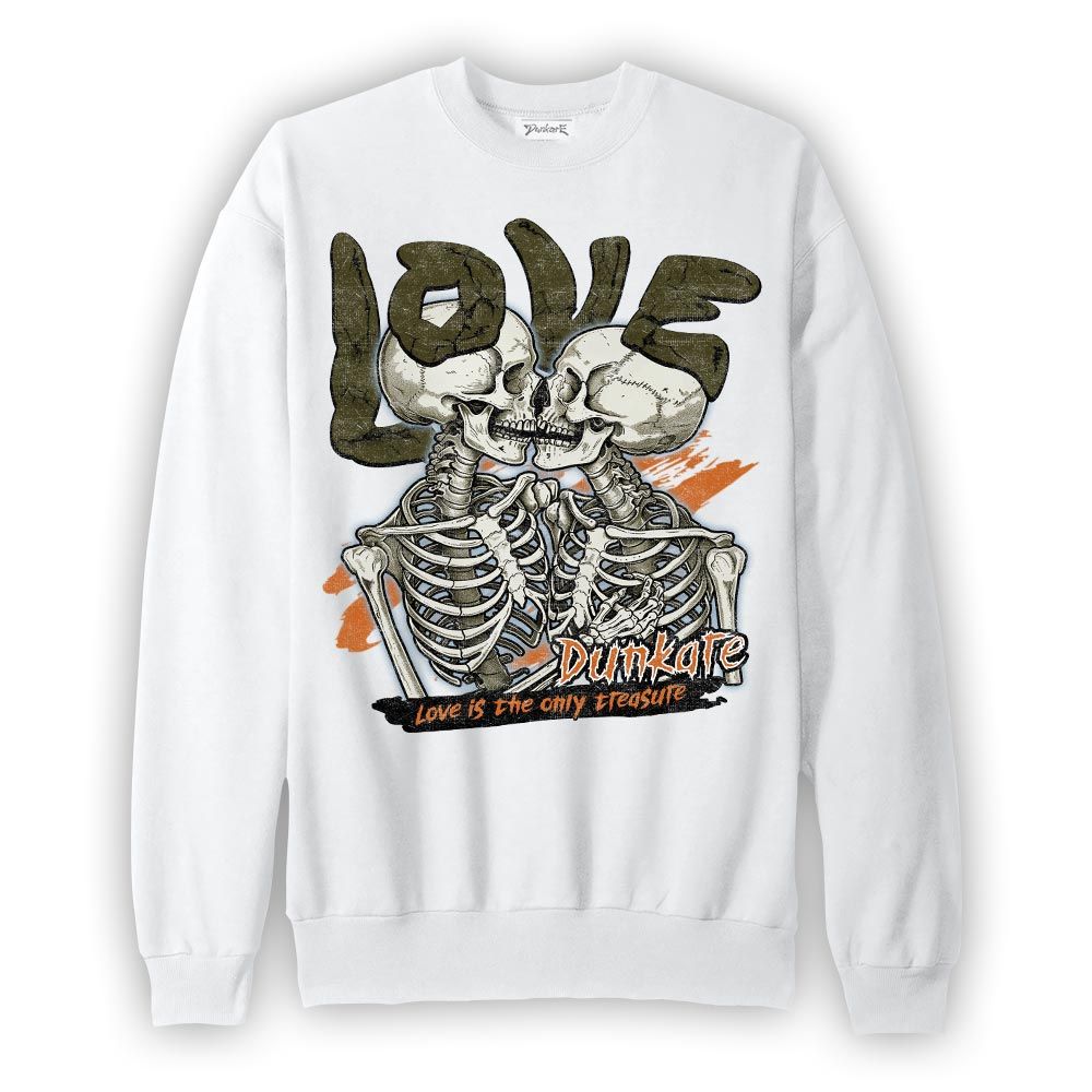 Sweatshirt To match Olive 5s Sweatshirt - Skull Love Graphic