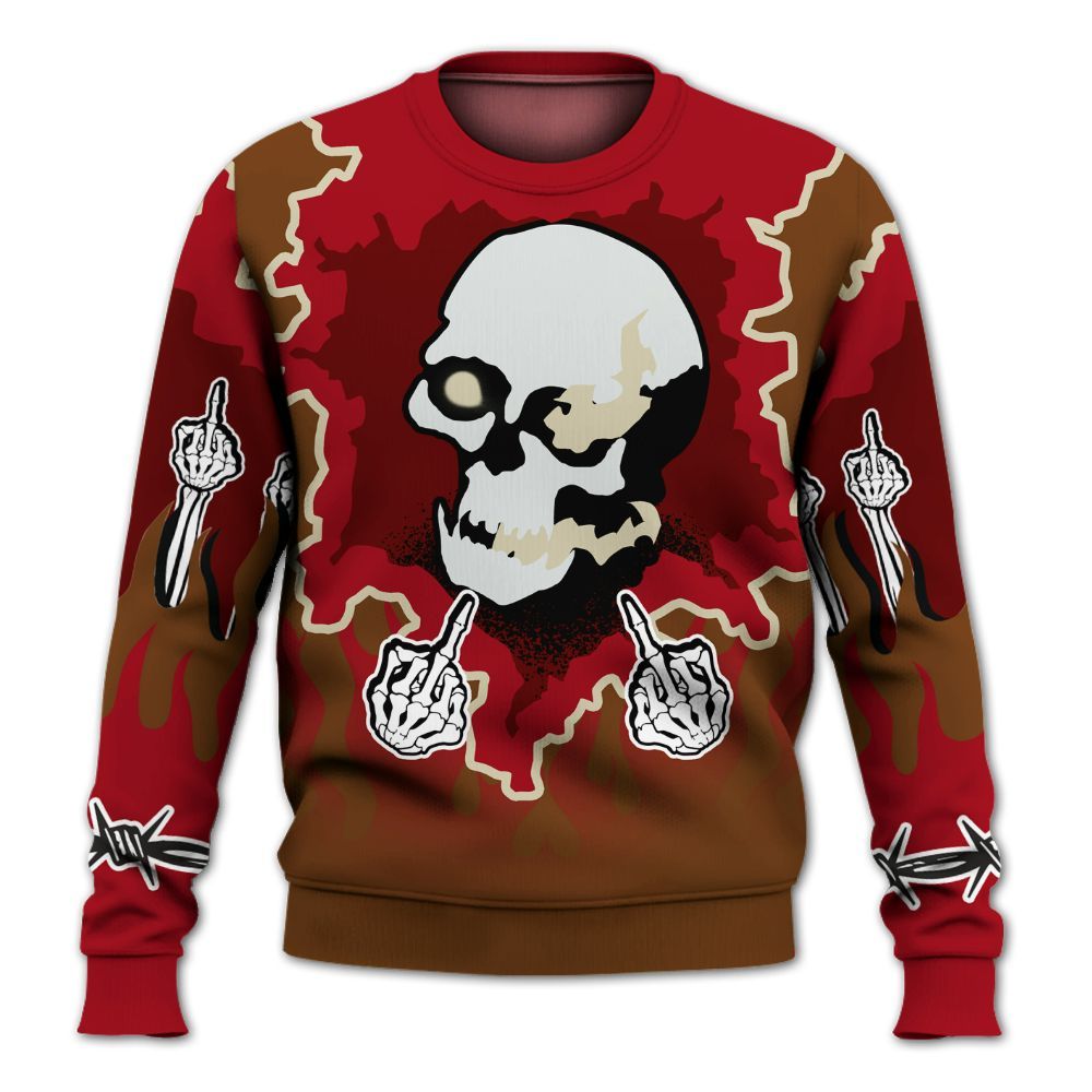 Sweatshirt To Match Archaeo Brown 5s - F Around Find Out Graphic Trapped All Over Print