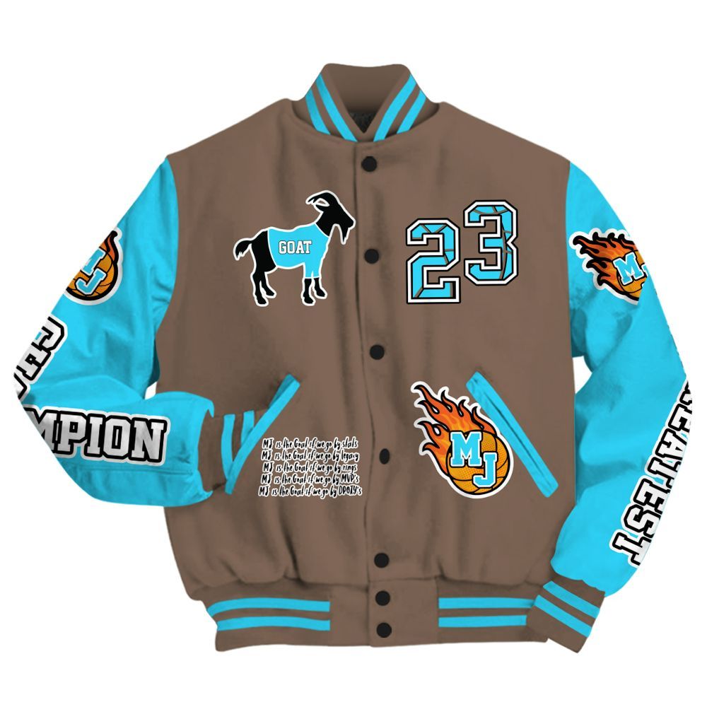Varsity Jacket To Match Olive Concord 9s - 23 G.0.A.T Jump Up Basketball All Over Print