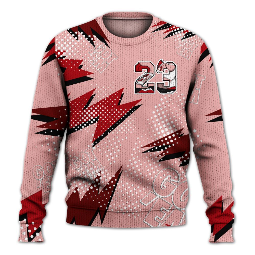 Knitted Sweater To Match Low Valentines Day 1s - Custom Name Number 23 5s