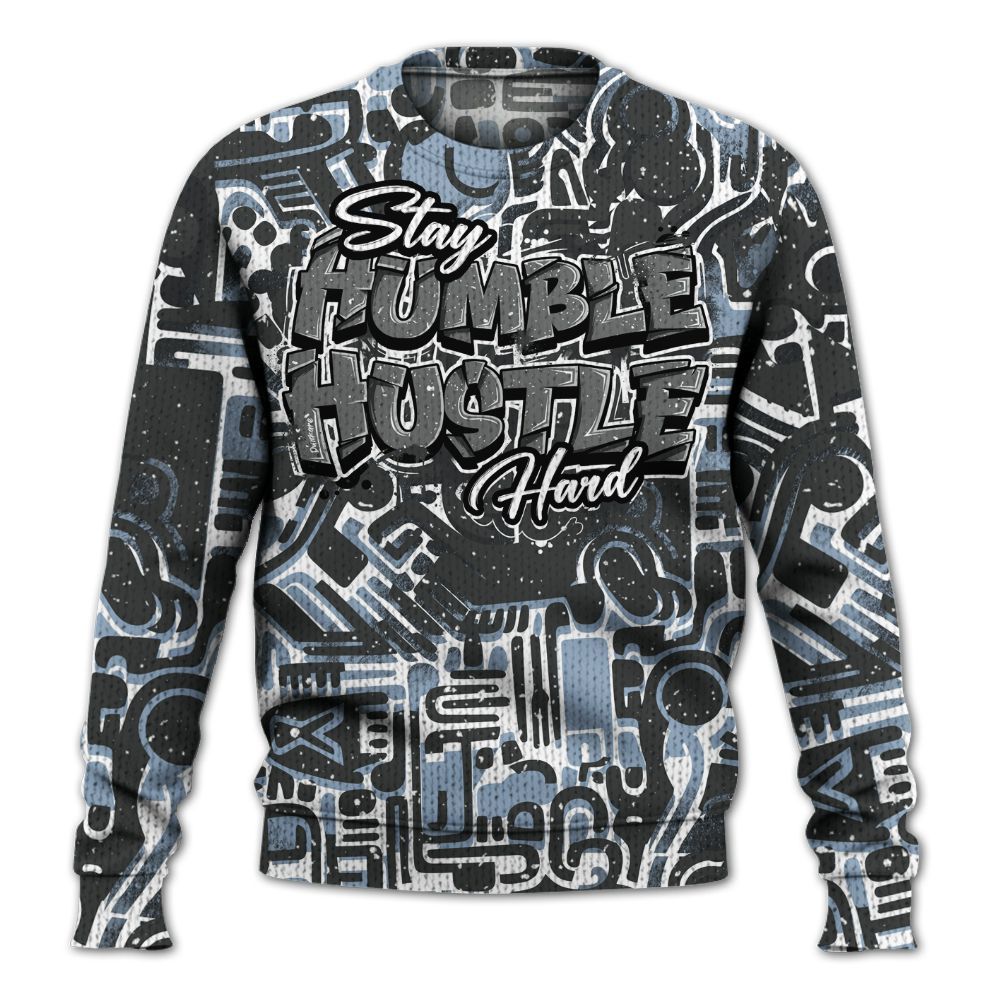 Knitted Sweater To Match Reverse Black White 6s - Humble Hustle Retro