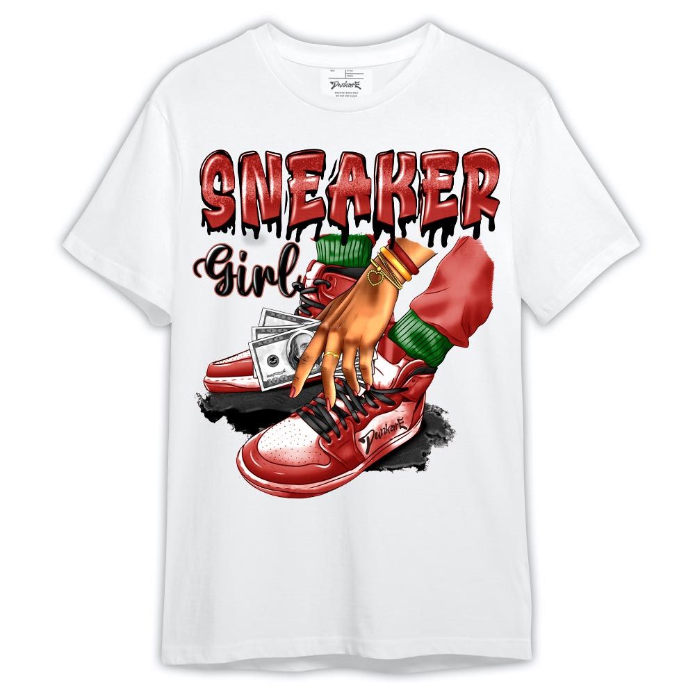 Shirt To Match Shirt Streetwear SNEAKER Girl Money Drip, Dune Red 13s T-- To Match Sneaker Dune Red 13s Graphic Tee NCT