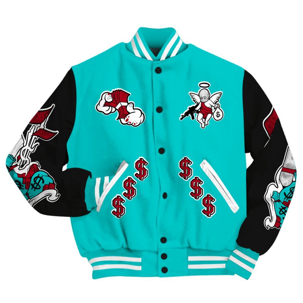 Varsity Jacket To Match Air Griffey Max 1 Freshwater - Ones Move In Silence Graphic All Over Print