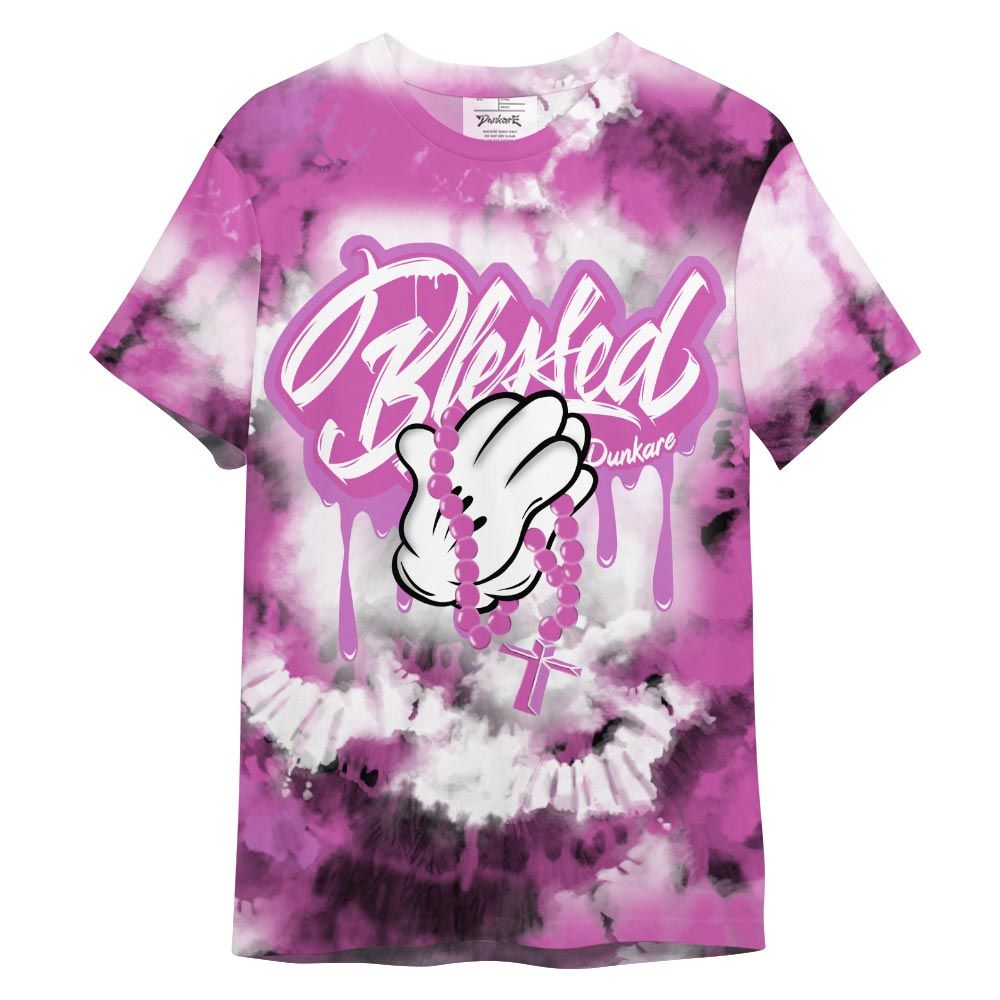 Shirt To Match Shirt Streetwear God Blessed Drip Tie Dye, Hyper Violet 4s T-- To Match Sneaker Hyper Violet 4s Graphic Tee NCT