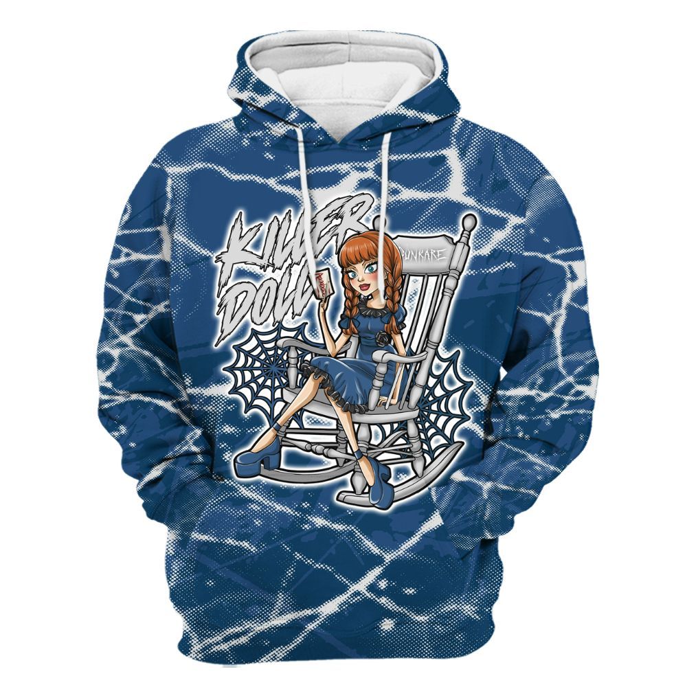 Hoodie To Match High OG Midnight Navy 1s - Killer Doll-A Halloween Profound All Over Print