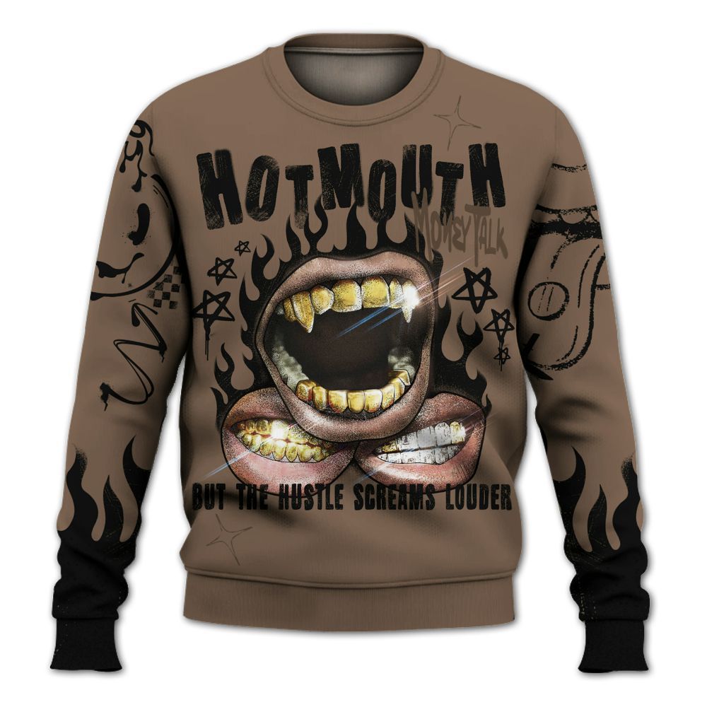 Sweatshirt To Match Dark Mocha Jack - Mouth Burning Street Style All Over Print