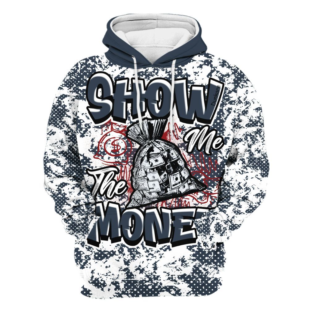 Hoodie To Match Navy Blue 2024 6s - Show Me The Money Retro All Over Print