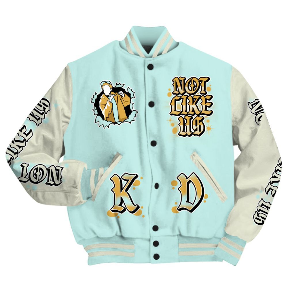 Varsity Jacket To Match Pure Platinum 4s - None Like Us Graphic All Over Print