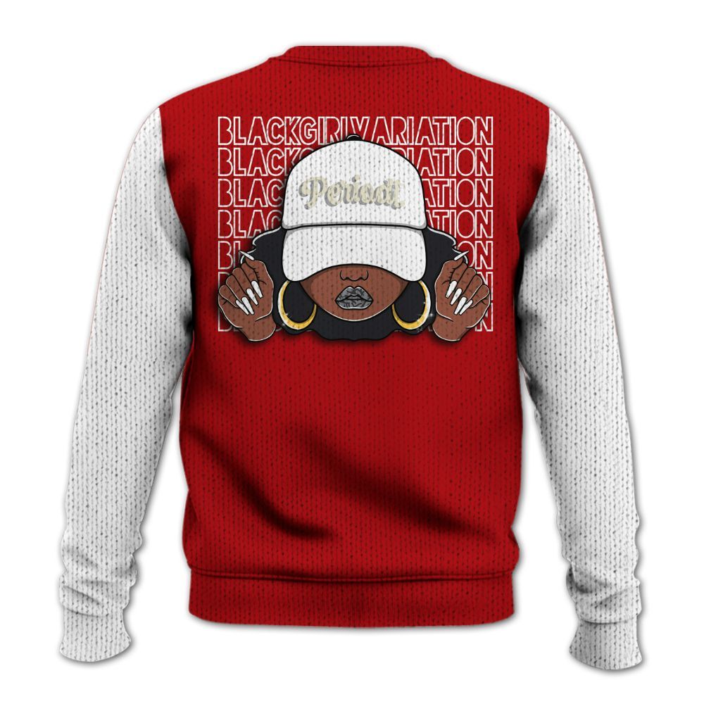 Knitted Sweater To Match Cement Grey 3s, Custom Name Black Girl