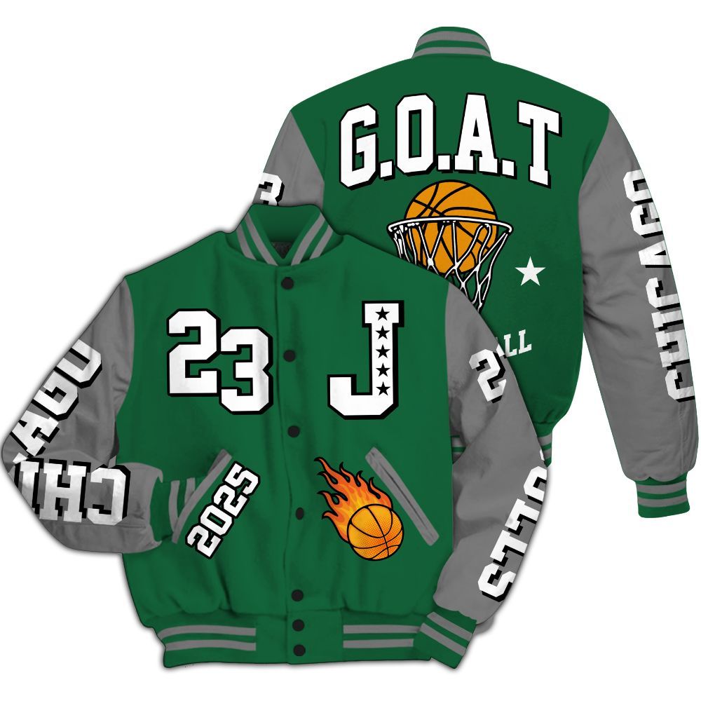 Varsity Jacket To Match High Gorge Green 1s - Chicago 23 Basketball All Over Print