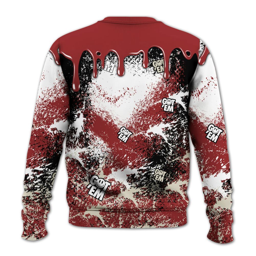 Sweatshirt To Match High 85 Bred 1s - Dripping 23 Drip All Over Print