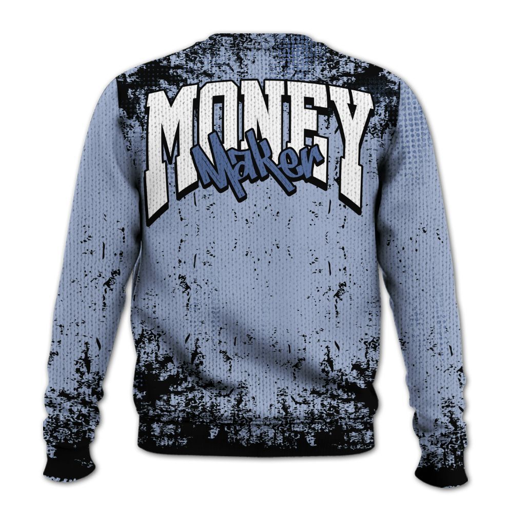Knitted Sweater To Match Black Metallic 5s - Move In Silence Money Street Retro