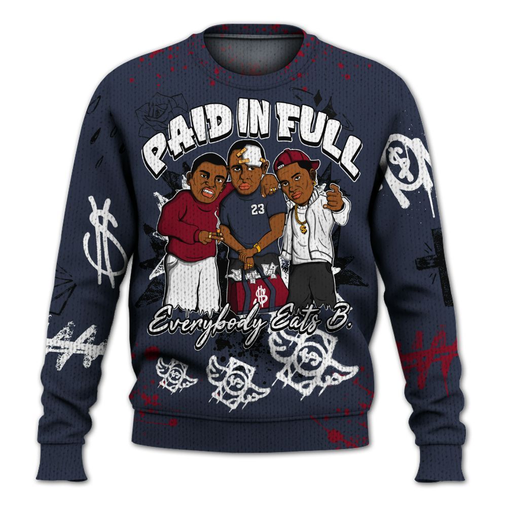 Sweater To Match OG Low Howard University 2026 1s - Everybody Paid In Full Crayon Graphic