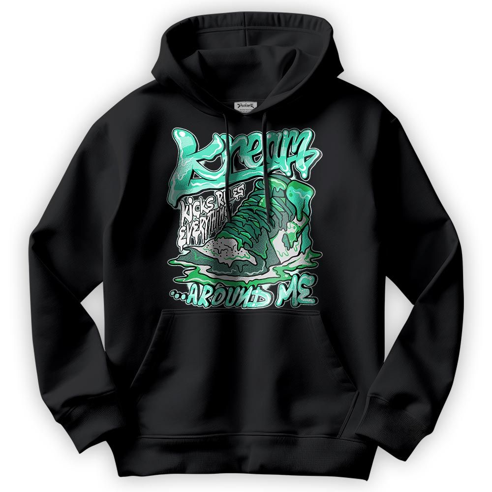 Sweatshirt To Match Black Green Glow 3s Hoodie - Kreamy Graphic Hoodie Unisex