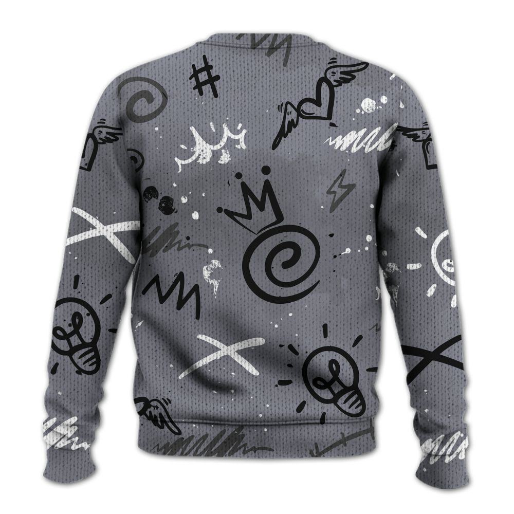 Knitted Sweater To Match Retro Black Flint 13s - Drip Been Di2ferent