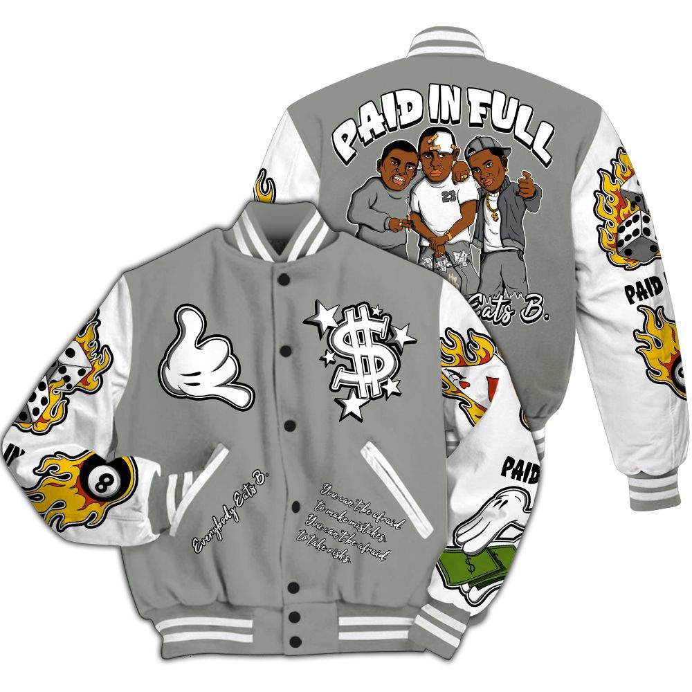 Varsity Jacket To Match Paris Olympics 4s - Everybody Paid In Full Graphic All Over Print