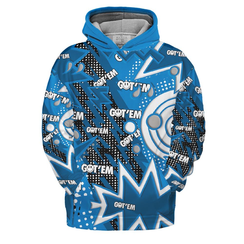 Hoodie To Match Industrial Blue 4s Hoodie, Retro Vintage 90s Hoodie Outfit 903 NCT