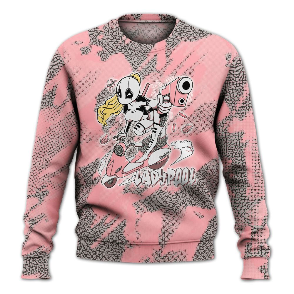 Sweatshirt To Match Retro Wings 3s - Lady Pool Cartoon Abstract Halftone All Over Print