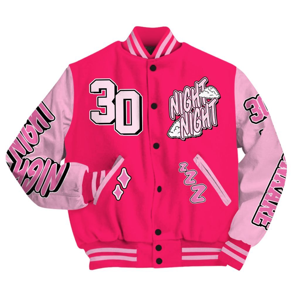 Varsity Jacket To Match Air VaporMax Plus Triple Pink - Seeya Skeleton All Over Print
