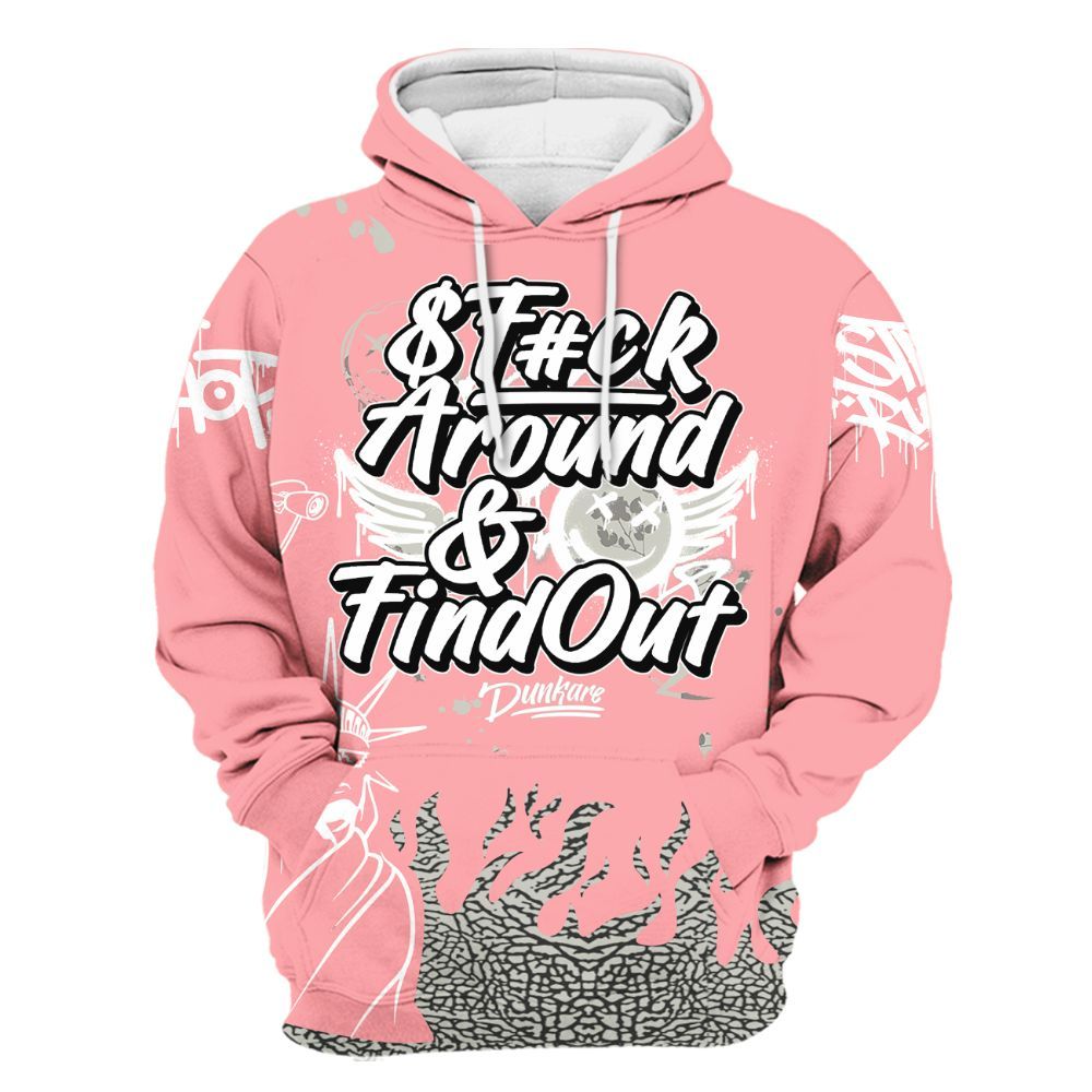 Hoodie To Match Retro Wings 3s - Graphic Fck Around Find Out All Over Print