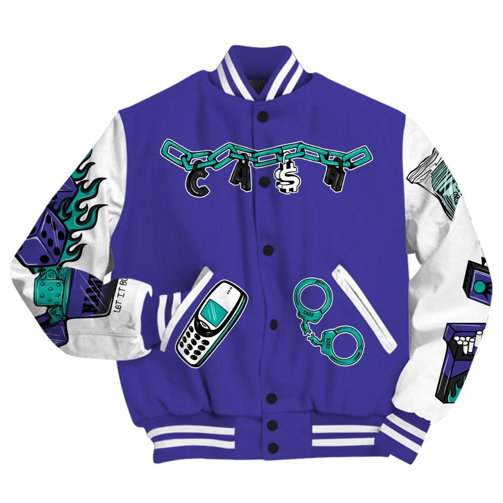 Varsity Jacket To Match Retro Grape 5s - Friday Movie Custom Name All Over Print