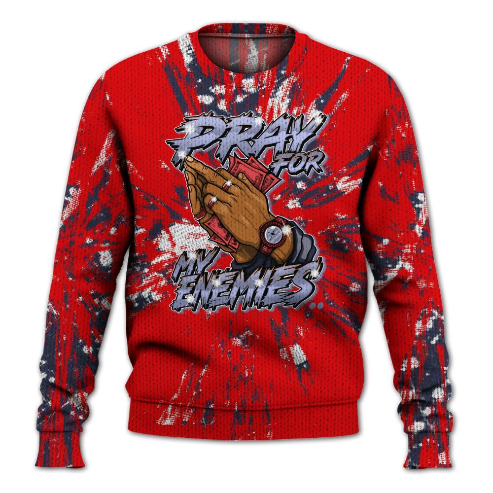 Knitted Sweater To Match Low OG Howard Bison 1s - Prayed For Enemies Graphic Luxury