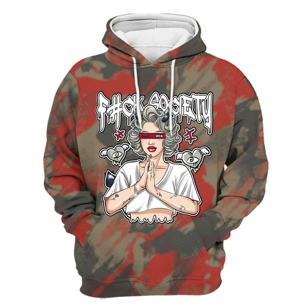 Hoodie To Match White Midnight Navy 6s - F#ck Xociety Halftone All Over Print