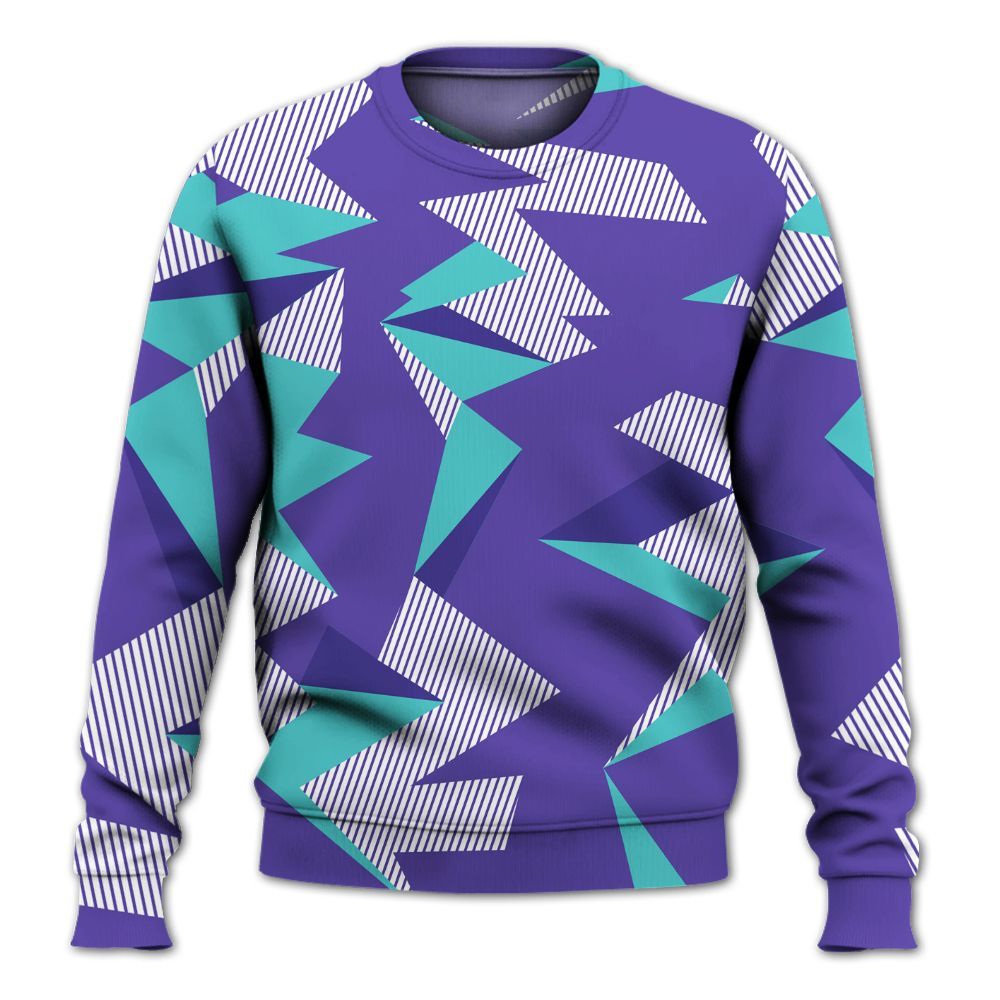 Sweatshirt To Match Low Hornets 1s - Geometric Camouflage Pattern All Over Print
