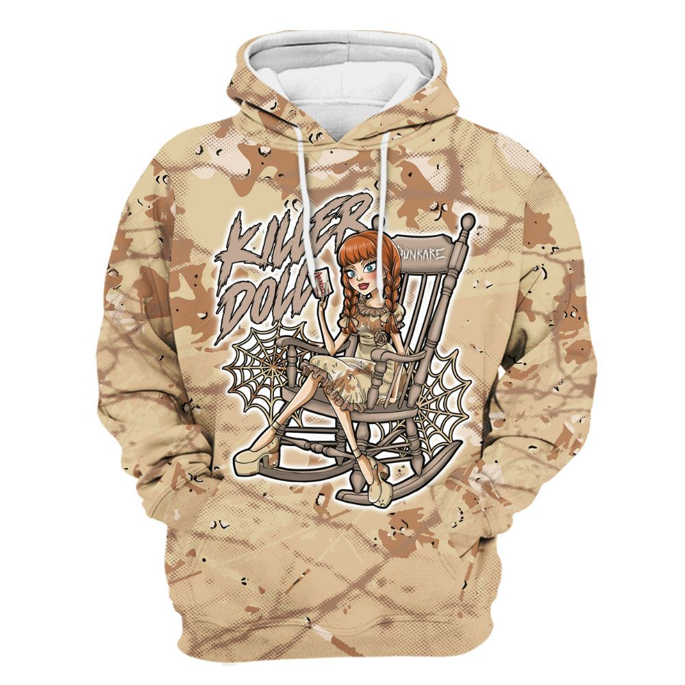 Hoodie To Match Desert Camo 3s - Killer Doll-A Halloween Profound All Over Print