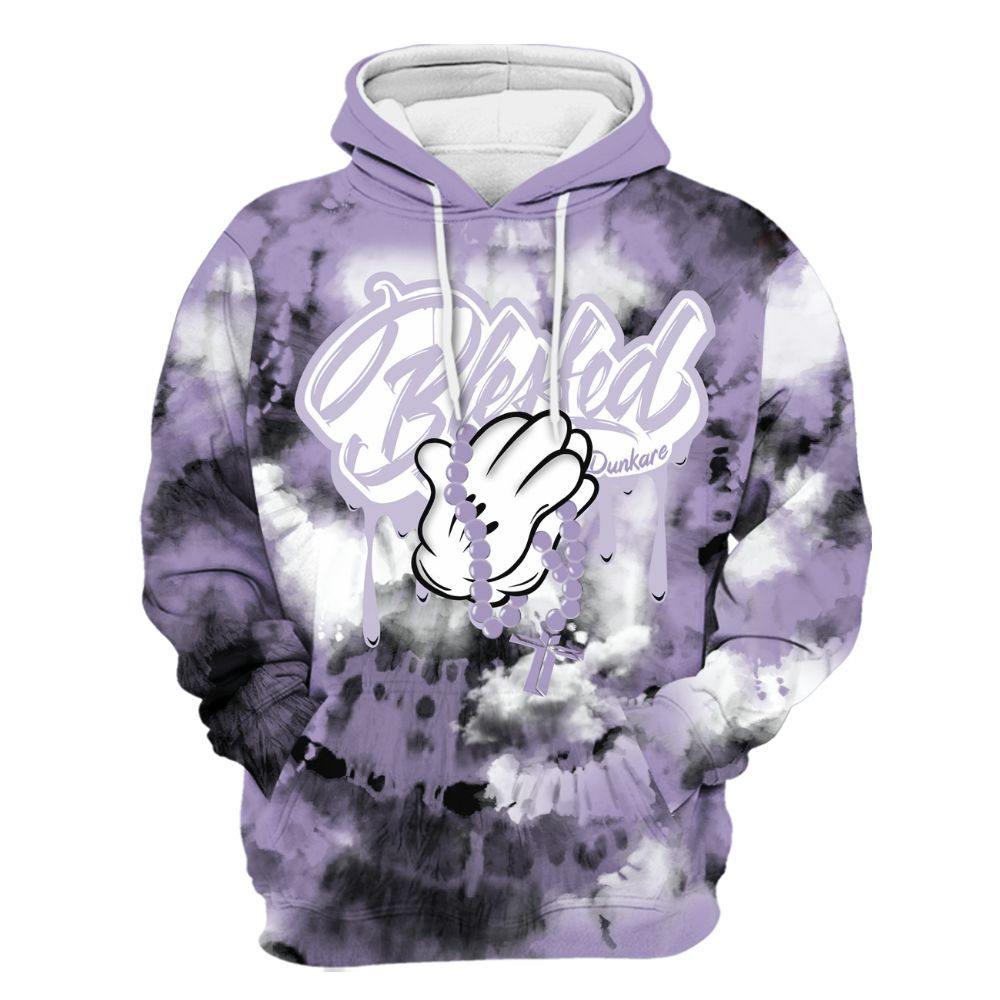 Hoodie To Match Low Pure Violet 11s - God Blessed Tie Dye All Over Print