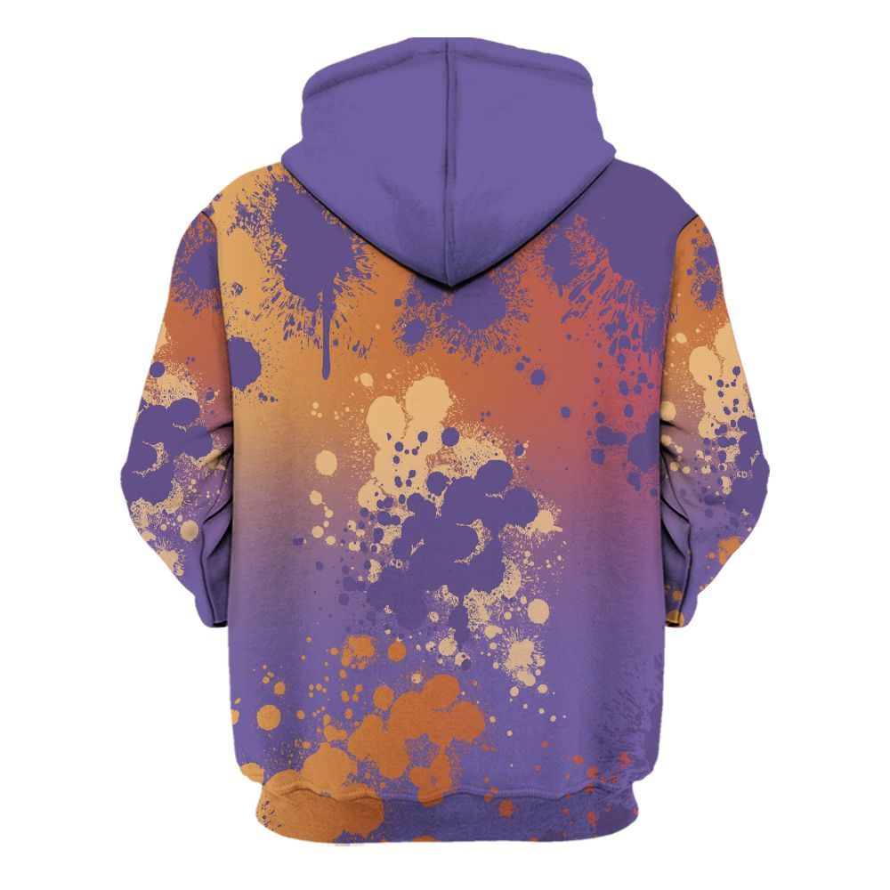 Hoodie To Match Book Sunset 1s - God Blessed Ink Drip All Over Print