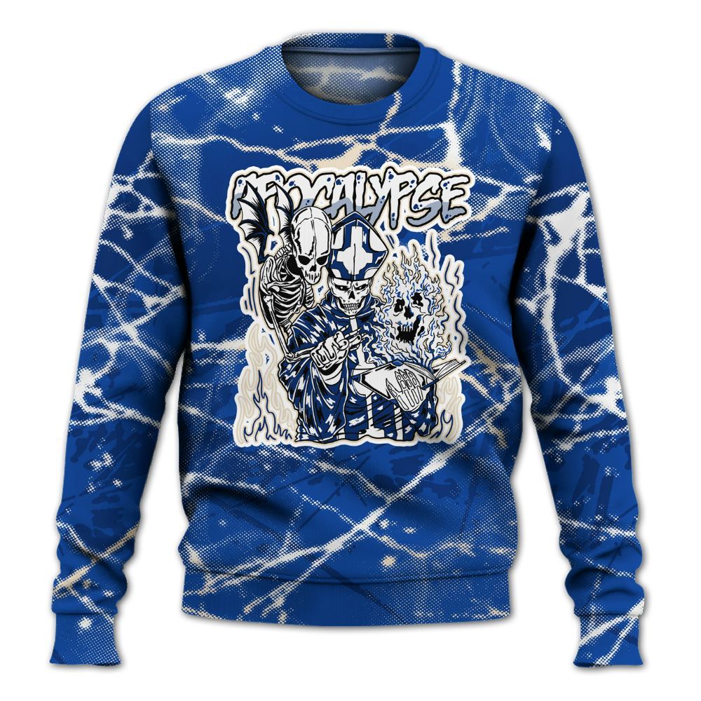 Sweatshirt To Match Low Game Royal 1s - Apocalypse Skeleton Profound All Over Print
