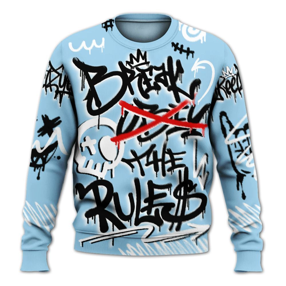 Sweatshirt To Match Legend Blue 11s - Break Rules Streetwear All Over Print