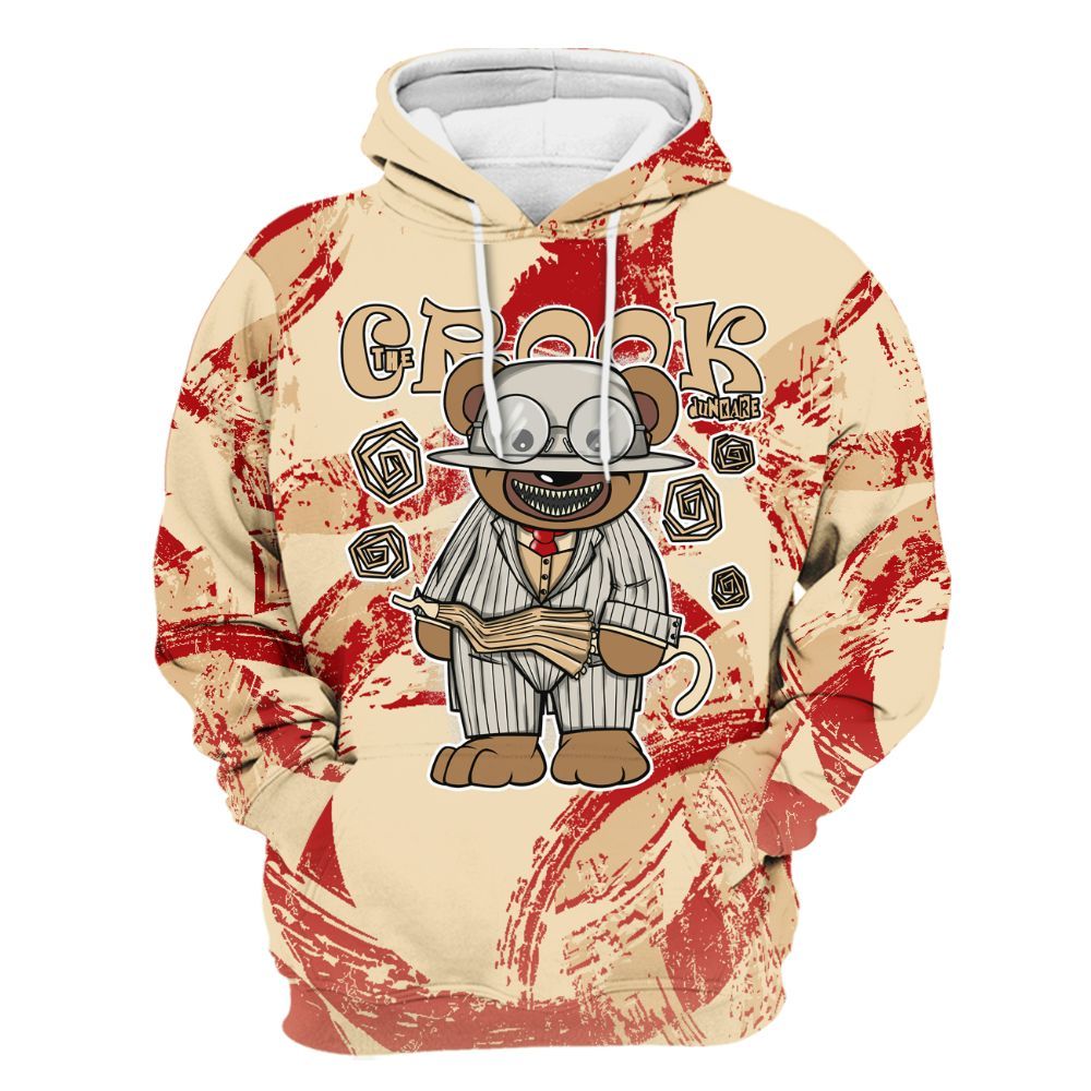 Hoodie To Match Dunk Low Strawberry Waffle - Swindler Bear Circle Slpash All Over Print