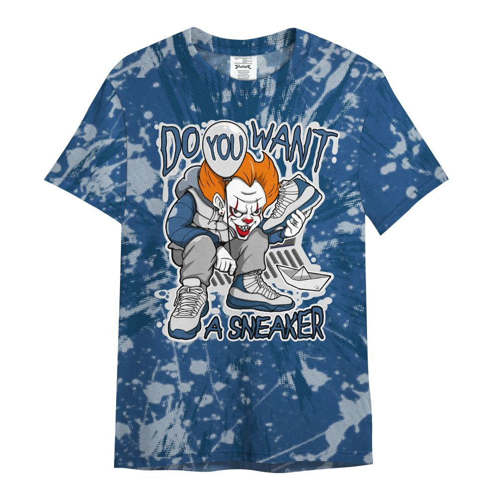 Shirt To Match High OG Midnight Navy 1s - Clown Scary Sneakers Graphic Halloween All Over Print