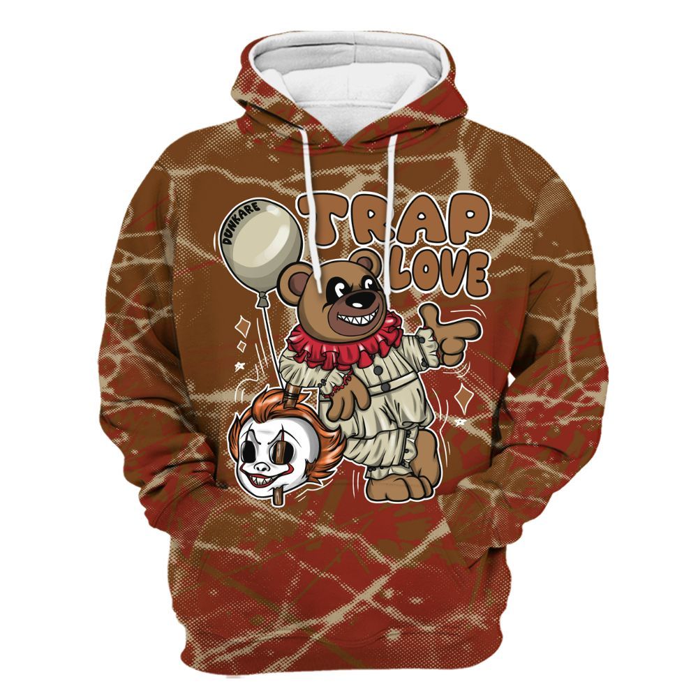 Hoodie To Match Archaeo Brown 5s - Trap Loves Bear Profound All Over Print