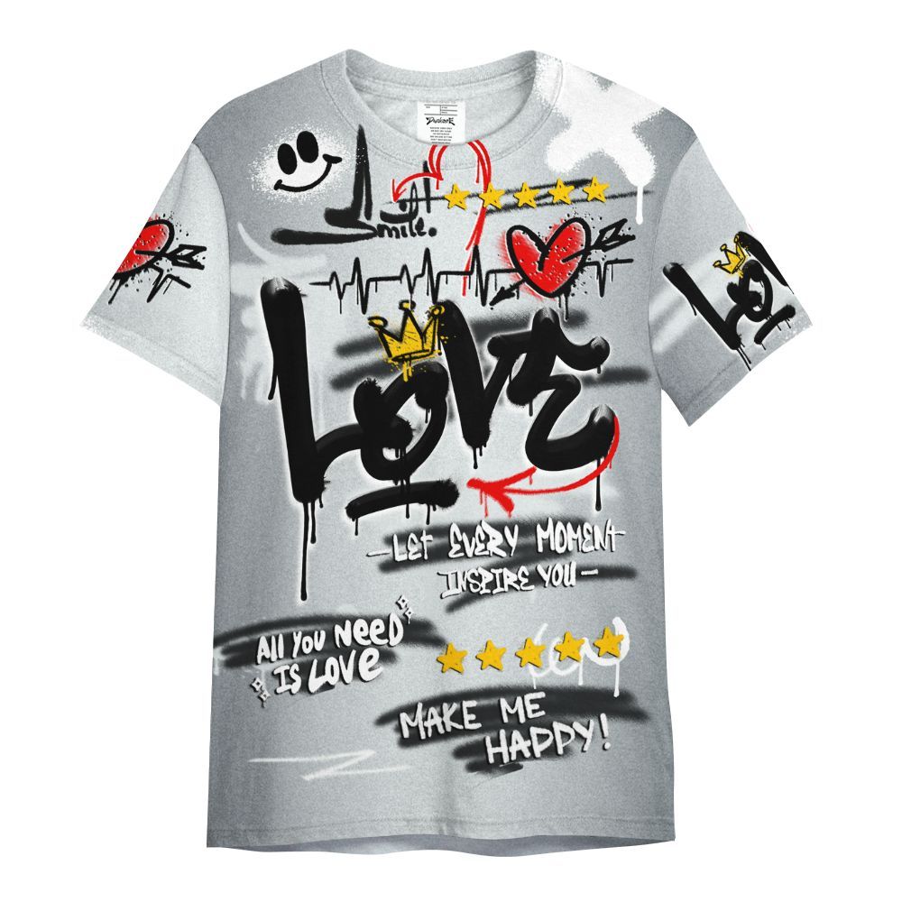 Shirt To Match Cap And Gown 6s - Happy Love Beats Graffiti Streetwear All Over Print